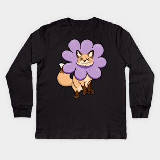 Sunny the Fox Flower Kids Long Sleeve T-Shirt